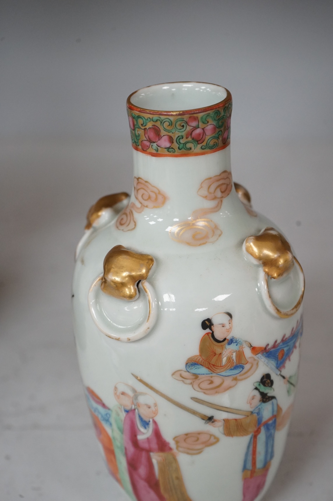 A 19th century Chinese famille rose small vase, 17cm high